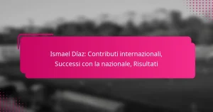 Ismael Díaz: Contributi internazionali, Successi con la nazionale, Risultati